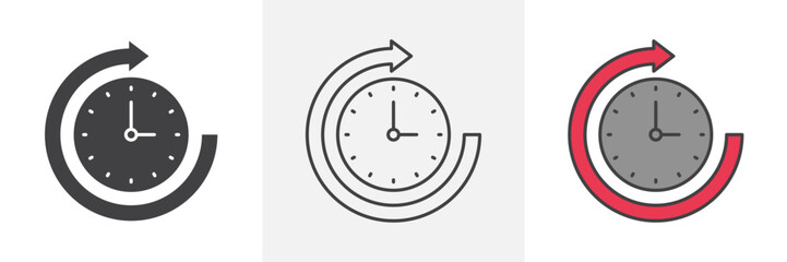 Poster - Time forward icons pack for website designs