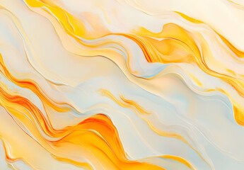 Poster - Abstract background with yellow waves and lines on a white background