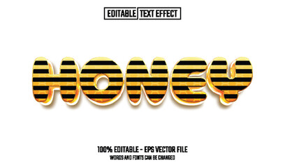 Wall Mural - honey editable text effect