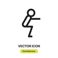 Fototapete - Standing icon vector. Linear-style sign for mobile concept and web design. Standing symbol illustration. Pixel vector graphics - Vector.