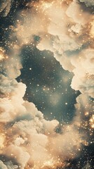 Poster - Cosmic cloud formation outer space digital art celestial environment bird's eye view universe concept