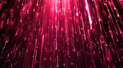 Poster - A vibrant display of pink light streaks cascading downward, creating a dynamic and energetic atmosphere.