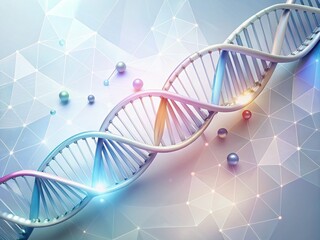 Aufkleber - Abstract Minimalist DNA Double Helix Structure - Scientific Background