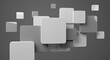 © Shahid - Abstract Geometric Squares: A captivating abstract design featuring a dynamic arrangement of floating squares in shades of gray. The squares create a sense of depth and movement.