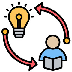 Aufkleber - Learning Icon