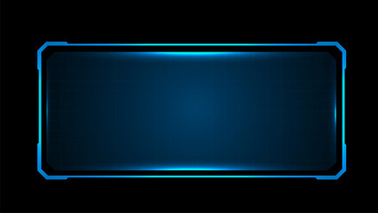 Leinwandbilder - Technology box or border. Futuristic hud style vector editable