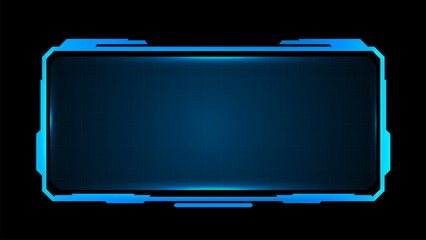 Leinwandbilder - Technology box or border. Futuristic hud style vector editable