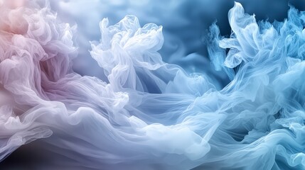 Aufkleber - Soft flowing shadows in a dreamy background ethereal abstract art visual poetry serene atmosphere close-up view
