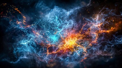 Leinwandbilder - Dynamic energy manifestations across dimensions cosmic realm abstract art vibrant colors digital art transformation