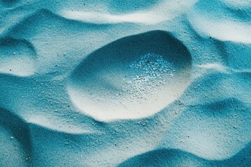 Poster - Rippled sand with a concentrated depression filled with grains