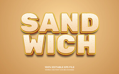 Poster - sandwich 3d editable text style effect