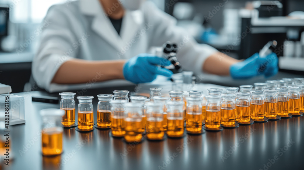 LAB laboratory, Forensic laboratory scene featuring evidence bags and ...