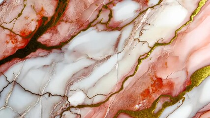 Poster - Stunning marbled surface created with vibrant hues and golden veins that mesmerizes in every glance. Generative AI