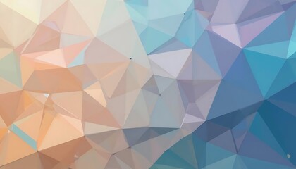 Poster - Abstract Geometric Polygon Background with Pastel Colors and Triangle Design
