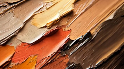 Poster - Artistic layering of warm tones captures the essence of creativity and texture in a vibrant abstract display. Generative AI