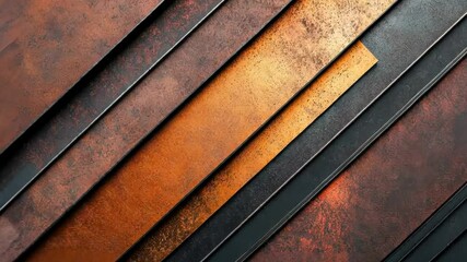 Poster - Dynamic interaction of warm and cool tones in a textured surface exploration of metals and colors. Generative AI