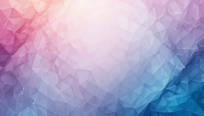 Poster - Abstract Polygon Background with Low Poly Design in Pink and Blue Colors