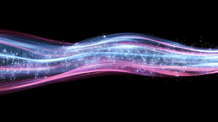 Poster - Abstract light wave energy flow
