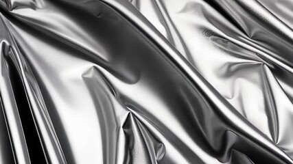 Poster - Captivating elegance of shimmering fabric captured in soft light with intricate folds and textures. Generative AI