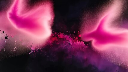 Poster - Vibrant colors collide in an abstract dance of light and shadow through a cosmic landscape of swirling energy. Generative AI