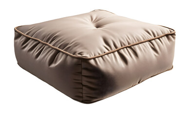 Aufkleber - A designer floor cushion in a solid color with a plush texture on a empty plain background