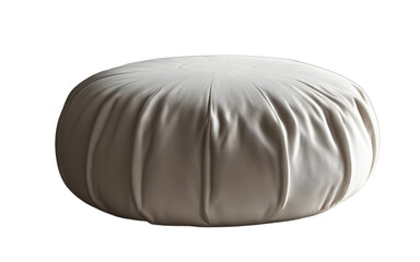 Poster - A designer floor cushion in a solid color with a plush texture on a empty plain background