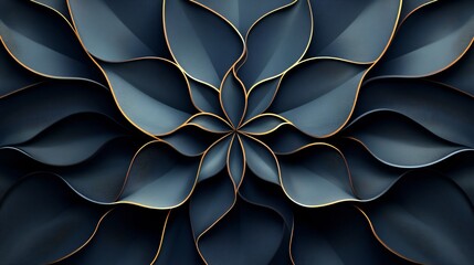 Poster - Sophisticated Abstract Design with Gradient Transitioning from Dark Grey to Warm Gold