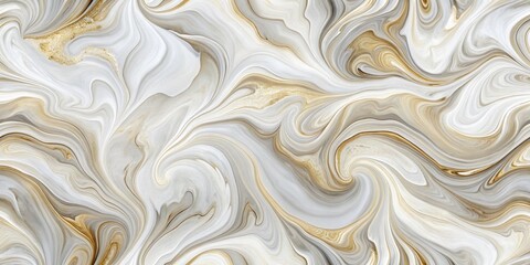 Poster - Elegant White Marble Texture Background: Swirling Gray & White Abstract Design for Luxury Branding