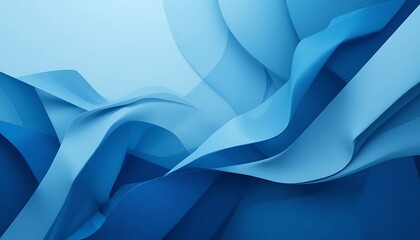 Poster - Abstract Blue Waves Background Graphic with Modern and Flowing Design