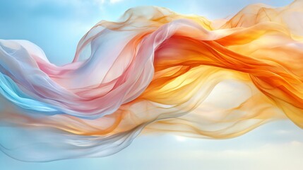 Poster - Stunning Abstract Background with Smooth Gradient Transition from Deep Blue to Vibrant Orange

