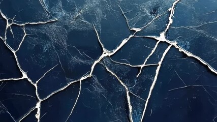 Poster - Explore the intricate patterns of cracked surfaces revealing hidden textures and shapes in dark hues. Generative AI