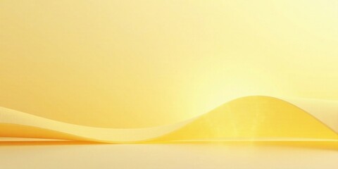 Poster - Abstract Yellow Fabric Draped Softly, Creating a Gentle Wave Pattern and a Serene Minimalist Background