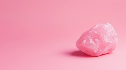 Wall Mural - Pink rock on pink background with mineral texture and copy space for creative design and photography projects