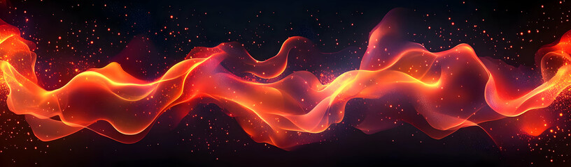 Poster - Fiery wave abstract background