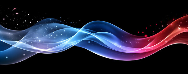 Poster - Abstract wave energy flow, dark background