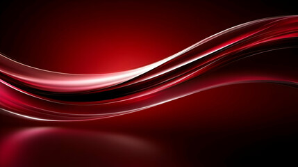 Poster - Red wave abstract background design