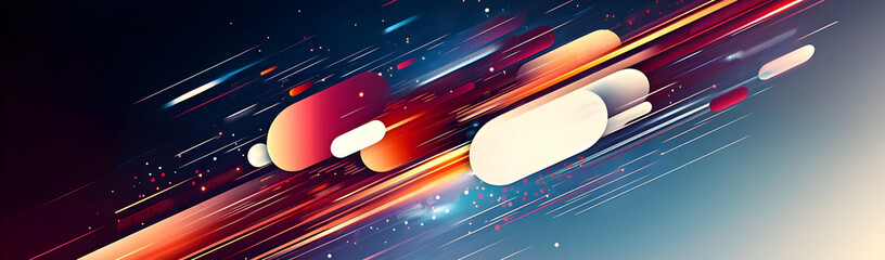 Poster - Abstract speed, light trails, design