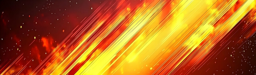 Poster - Fiery streaks, cosmic background, energy