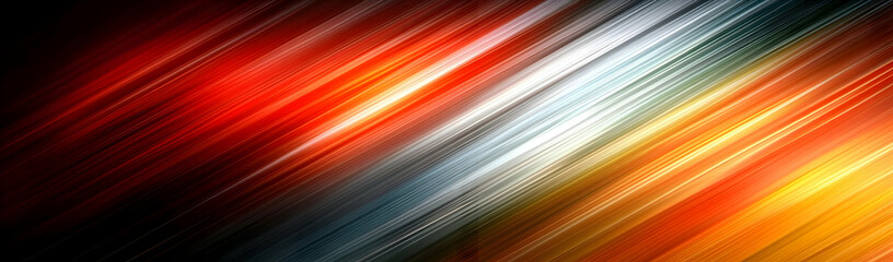 Poster - Abstract diagonal lines, vibrant colors, background blur