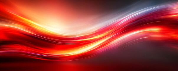 Poster - Red light wave abstract background