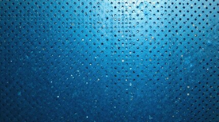 Aufkleber - A Vibrant Teal Surface with Regularly Spaced Perforations and Subtle Textural Inclusions