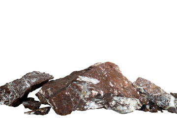 Poster - broken stone border isolated element