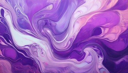Aufkleber - fluid abstract purple marble texture for wall art, background, or digital design with soft violet and magenta swirls

