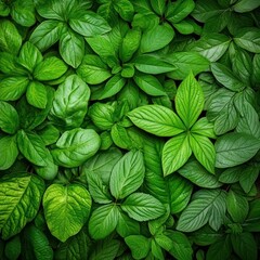Aufkleber - Lush Green Leaves Background Perfect for Natural and Organic Themes in Design and Media Projects