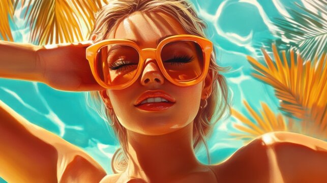Sizzling fun illustrations radiate summer energy.