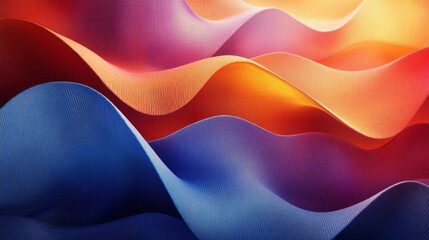 Poster - Chromatic Rhythms, A Textured Topography of Gradient Hues in Wavelike Forms