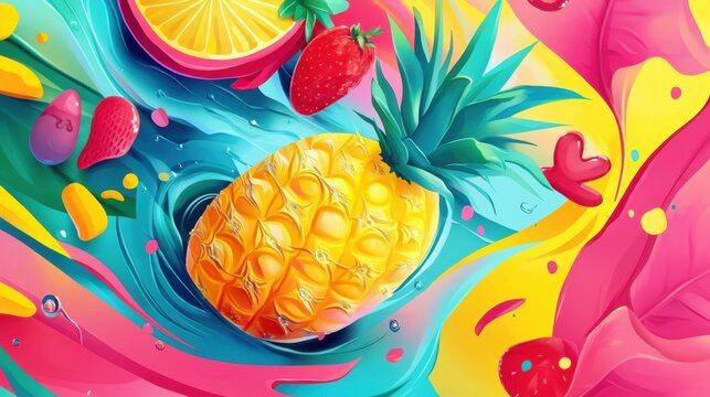 Summer energy illustrations burst with vibrant and cheerful elements.