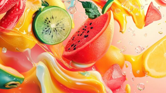 Summer energy illustrations burst with vibrant and cheerful elements.