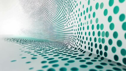 Poster - Explore the dynamic interplay of light and shadow within an abstract environment of captivating dots and lines. Generative AI