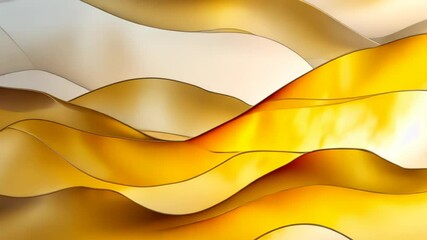 Poster - Mesmerizing waves of golden hues dance in a dazzling display of light and texture. Generative AI
